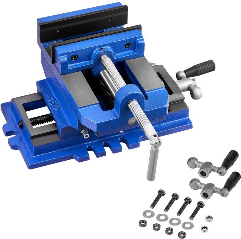 Mophorn Maschinenschraubstock mit 15,24 cm Backenbreite, 2-Wege-XY-Achsen-Kreuzschraubstock, 14,478 cm Backenöffnung, We...