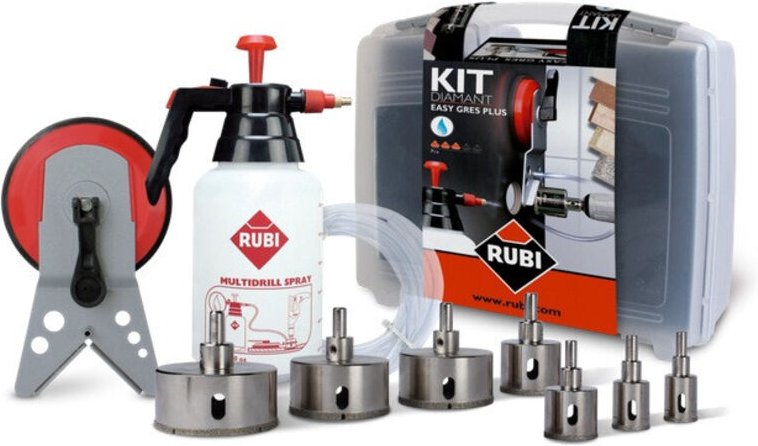 Rubi - Diamantbohrkronen-Kit Max. Bohrlänge 27 mm easygres plus