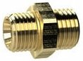 Doppelgewindenippel, M16x1,5 a., M16x1,5 a., sw 19, Messing - Riegler