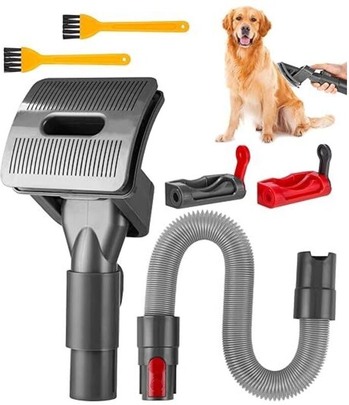 Brosse de toilettage pour chiens compatible avec les aspirateurs Dyson, adaptateur pour Dyson V15 V12 V11 V10 V8 V7, acc...