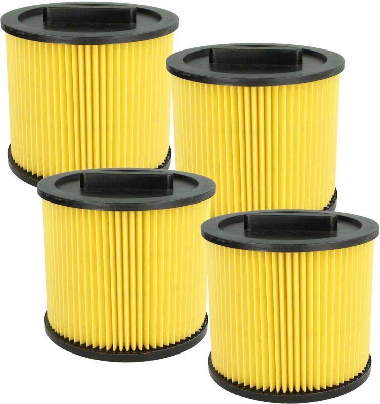 4x Faltenfilter kompatibel mit Thomas Vario 1445 s, 1243, 1518, 1250 s, 1320, 1520 c, 1330, 1520 plus Staubsauger - Patr...