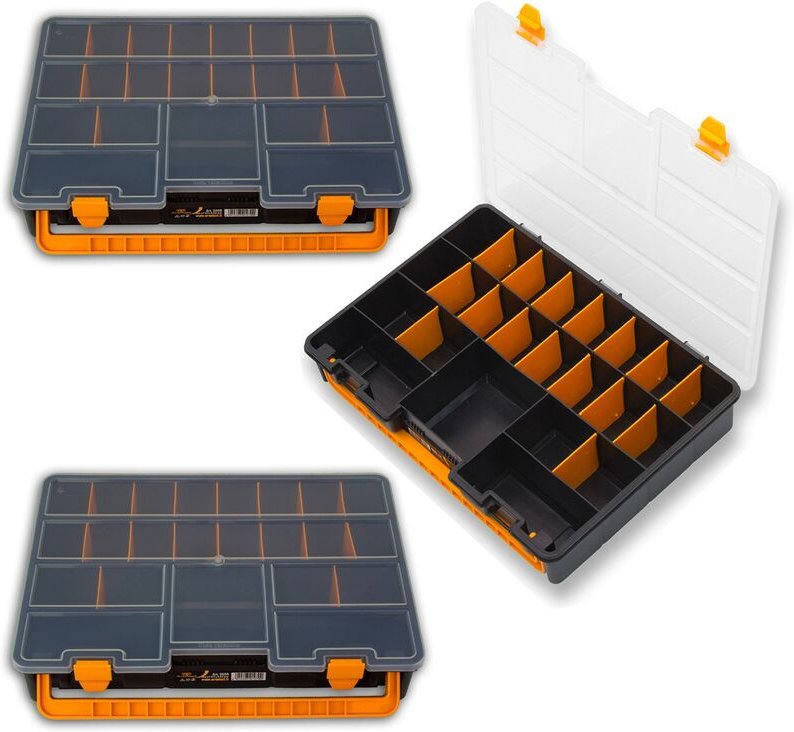 3x Sortimentskoffer Tragegriff Sortimentskasten Schraubenbox Kleinteilemagazin