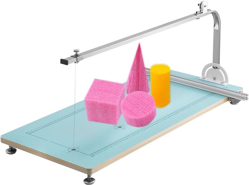 Schaumschneidemaschine Heißdraht Schaumschneider Schnitthöhe / -breite 25 / 46 cm kalierte Werkbank Styroporschneider Ei...