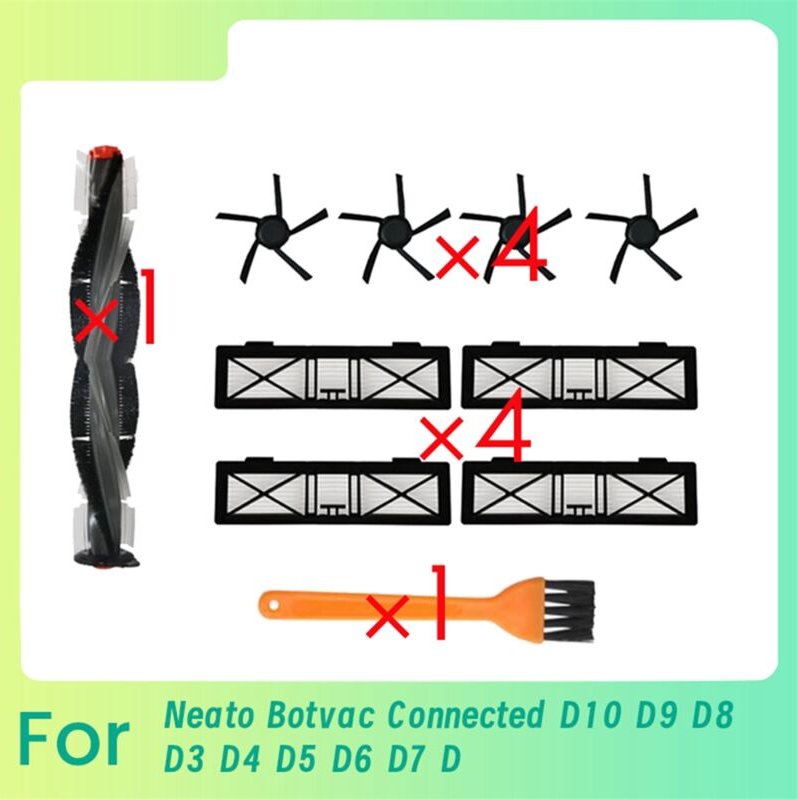 10 Stück für Connected D10 Hauptseitenbürste Ultra Filter