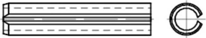 Thumbnail - FP - din 1481 Spannstift (Spannhülse), schwere Ausführung, 1.4310 10x16 hp 50 Stk