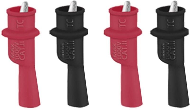 Isolierte Krokodilklemmen für Multimeter-Messleitungen (4 Stück)