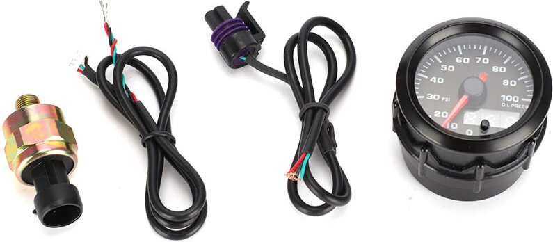 ZDETGU 2 Zoll (52 mm) Öldruckanzeige für Autos, 7-farbiges LED-Digitaldisplay mit Schrittmotor, für die meisten 12-V-Fah...