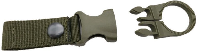Wasserflaschenhalter, Gürtelschlaufe, Tragegurt, Haken, Gürtelclip, 2 Stück, olivgrün