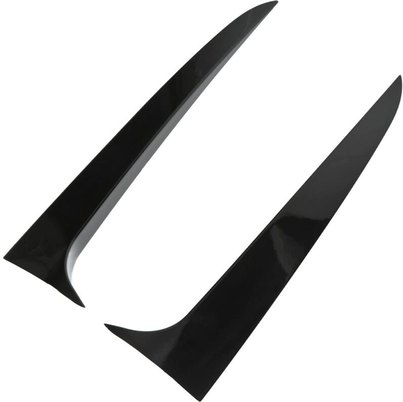 Heckscheiben-Seitenspoiler, Paar ABS-Heckscheiben-Spoiler-Abdeckungs-Zierleisten-Flügel Links Rechts Glänzend Schwarz Er...