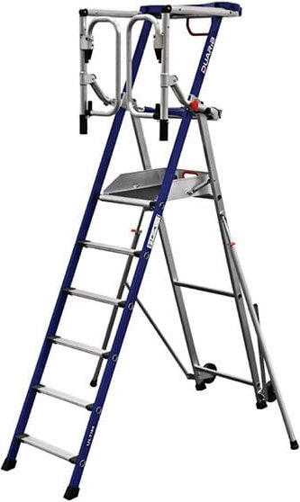 Mobile Podestleiter klappbar 6 Stufen - Maximale Arbeitshöhe 3,45m - PIRLF6-U