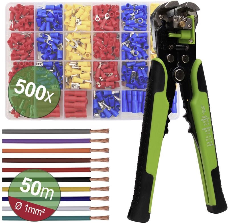 Quadrios - 22T012 22T012 Abisolierwerkzeug-Set 0.25 bis 6 mm² 10 bis 24