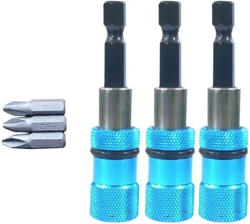 3 Stück Trockenbau-Bithalter, magnetischer Trockenbau-Bit, 1/4 Zoll Sechskantschaft, magnetischer Bithalter,