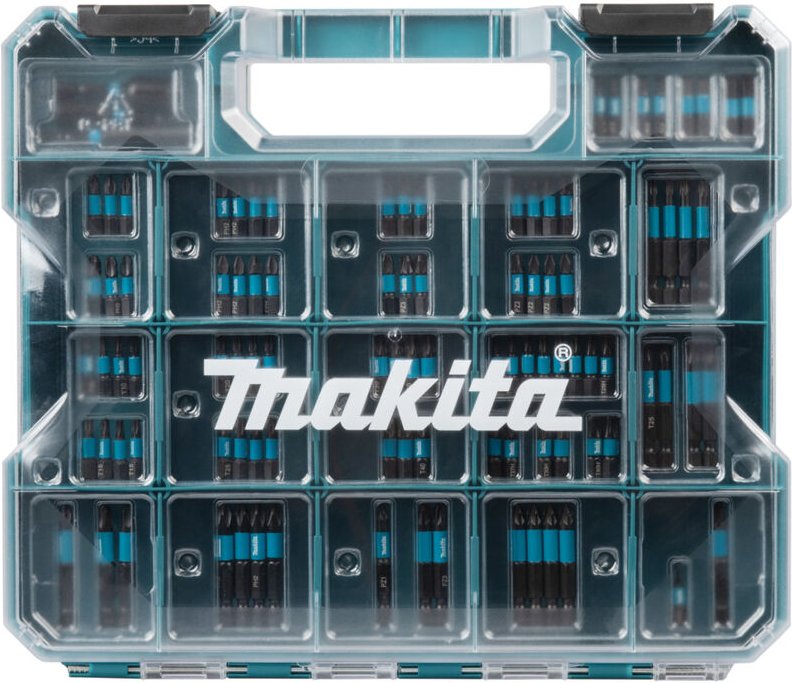 Makita Impact Black Bit Set 100tlg E-24826 S2 Stahl Bits langlebig mit Organizer