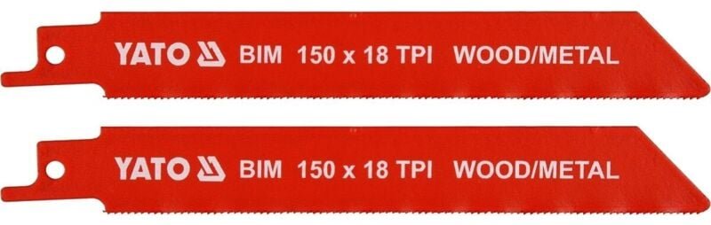 Bim-sägeblätter 150 mm 18TPI 2 stück YT-33931 Yato