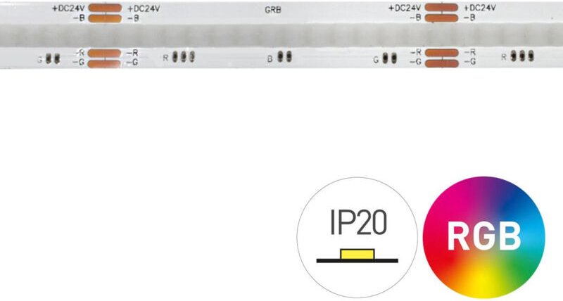 Rgb 24v 15w/m 840 Cob IP20 5m 420075-6260