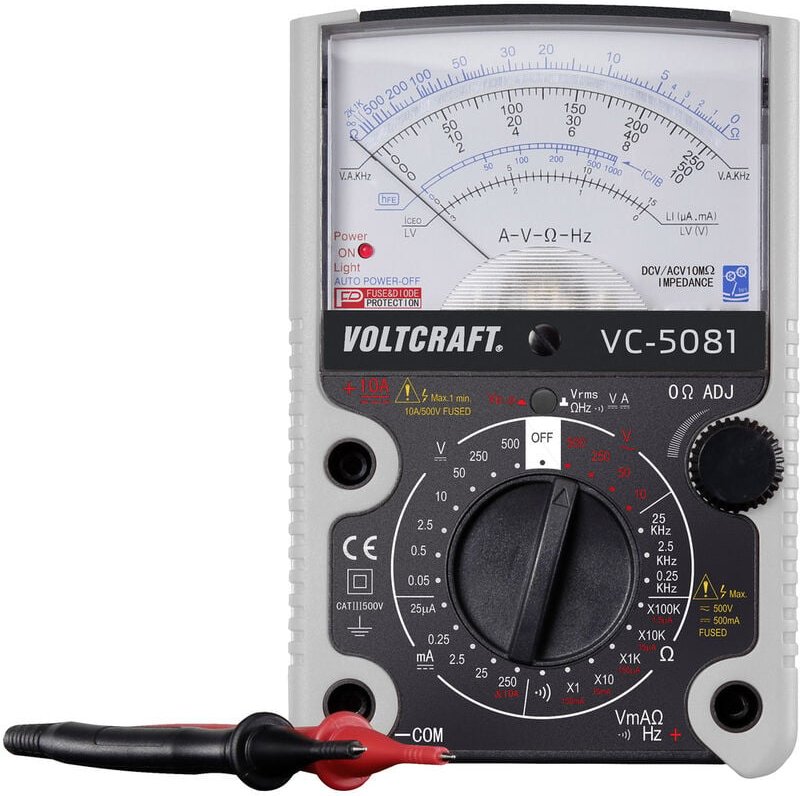 Voltcraft - VC-5081 Hand-Multimeter analog cat iii 500 v