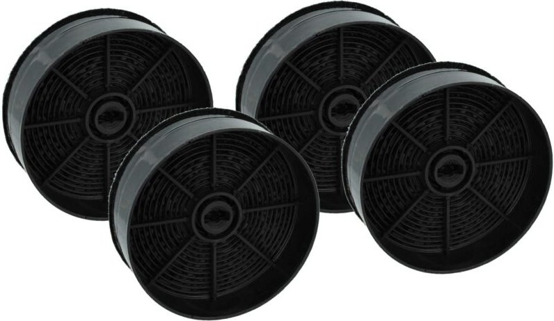 4x Aktivkohlefilter Ersatz für Airlux CR780, CR790, CR800 für Dunstabzugshaube - 12,4 cm - Vhbw