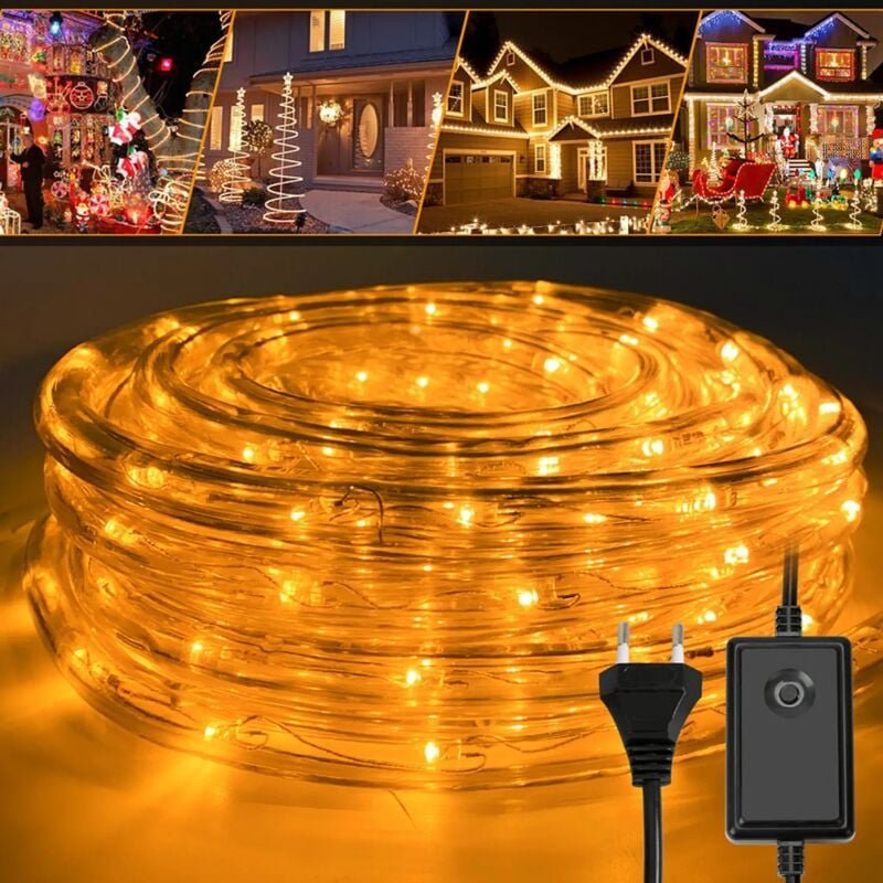 LED Lichtschlauch 10m warmweiß Outdoor Indoor Schlauch Lichterkette Partylicht