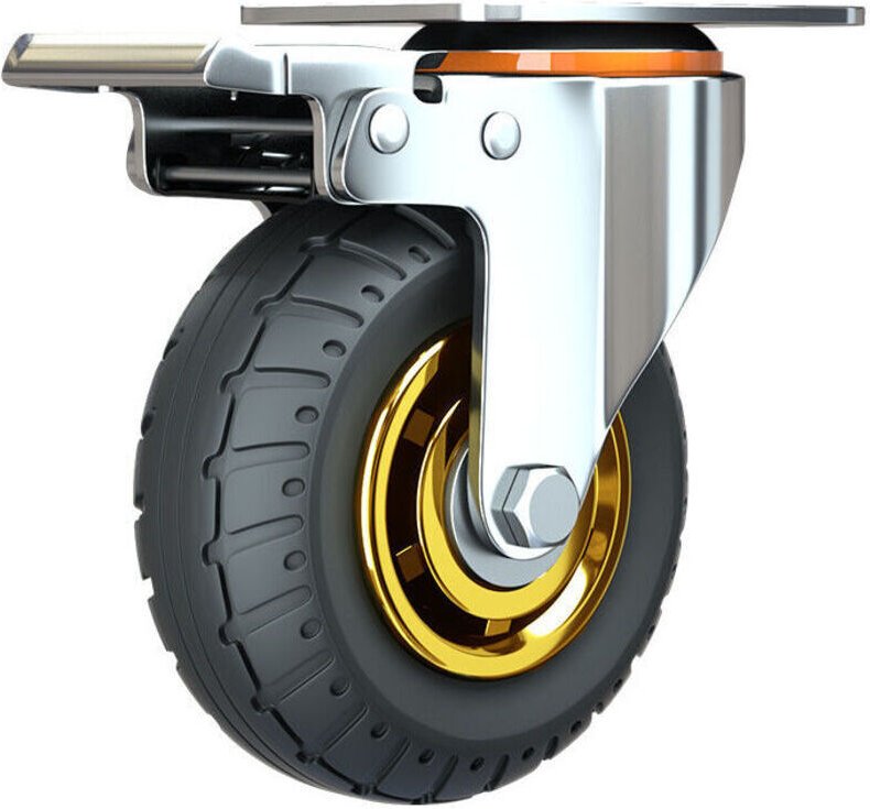 Lenkrolle, 3-Zoll-Universalrad ohne Bremsen, geräuscharme Transportrollen, 75-mm-Lenkrollen, Industrierollen, Transportr...