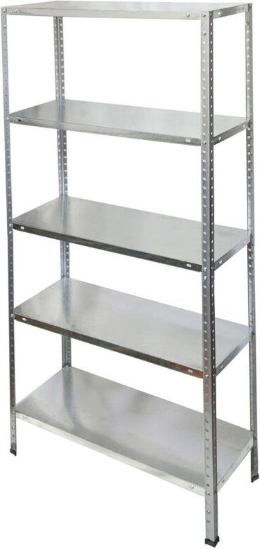 Thumbnail - Verzinktes Stahlregal mit 5 Böden 150x75x30 cm. Verstellbare Einlegeböden. Maximales Gewicht 150 Kg. - Oryx
