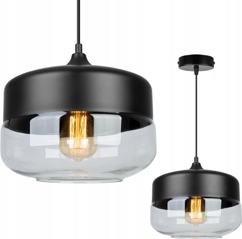 Hängende Deckenleuchte, Glasplafon, Led-Lampe