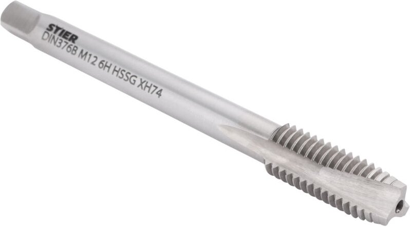 Maschinengewindebohrer M12 din 371 Form b 6H hss-g Form b Gewindeschneider rechtsschneidend Einschnittgewindebohrer Durc...