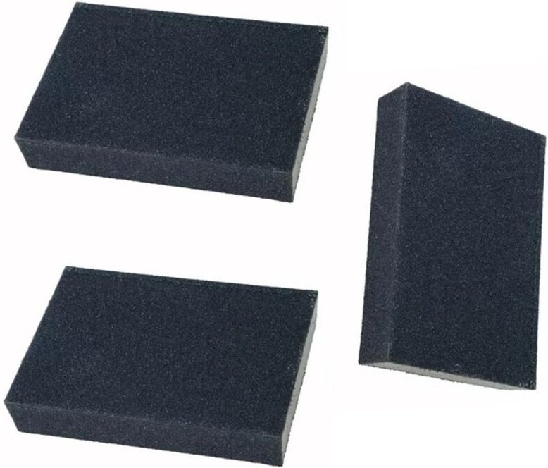 Trade Shop - set 3 spugna abrasiva spugnette multiuso 10x7x2.5 cm für alle superfici -