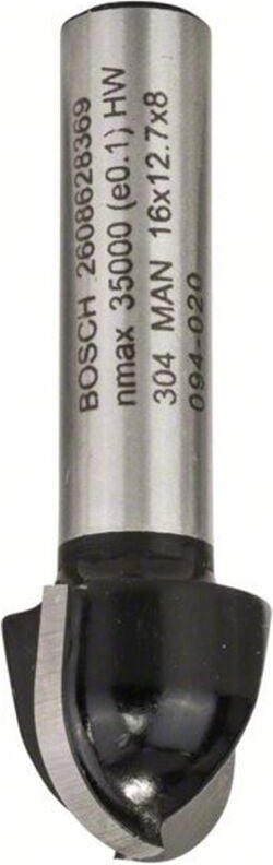 Accessories 2608628369 Hohlkehlfräser Hartmetall Länge 45 mm Produktabmessung, ø 16 mm Scha - Bosch