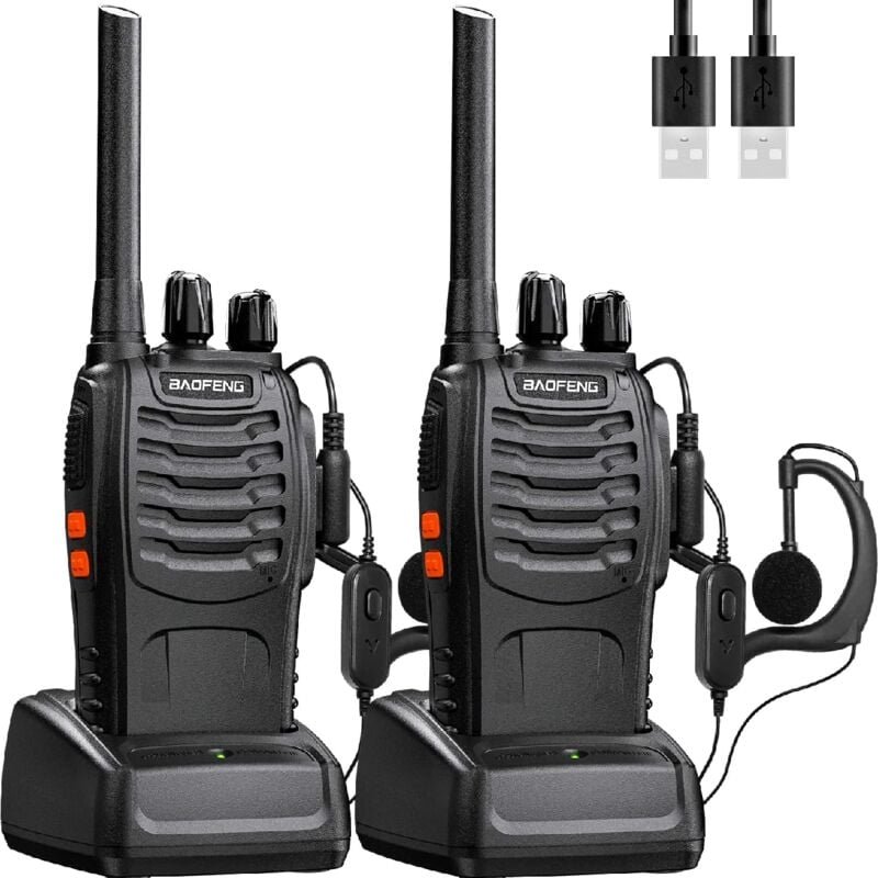 Aiperq - Baofeng Walkie Talkie, wiederaufladbar, professionelles 16-Kanal-PMR-Walkie-Talkie-Radio mit großer Reichweite,...