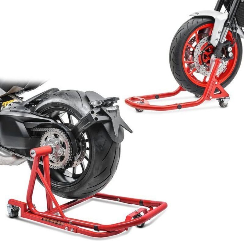 Set Ständer vorne + hinten für Ducati Hypermotard 950/SP 19-25 rot MX1