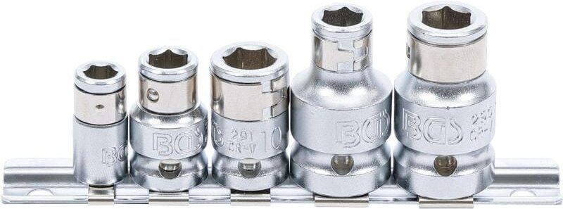 Bgs Technic - Bit-Adapter-Satz mit Haltekugel Innenvierkant 6,3 mm (1/4') / 10 mm (3/8') / 12,5 mm (1/2') 5-tlg.