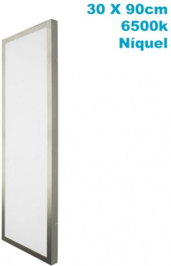 Fabrilamp - Deckenleuchte 72w 6500k 3,5x30x90 cm flach nickel 6120lm