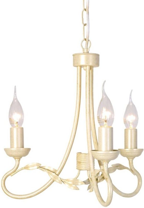 Elstead Olivia - Kronleuchter 3 Light Elfenbein, Gold Finish, E14