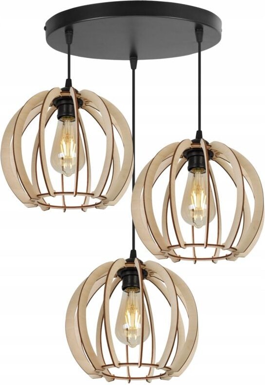 Moderne Led-Deckenhängelampe Aus Holz