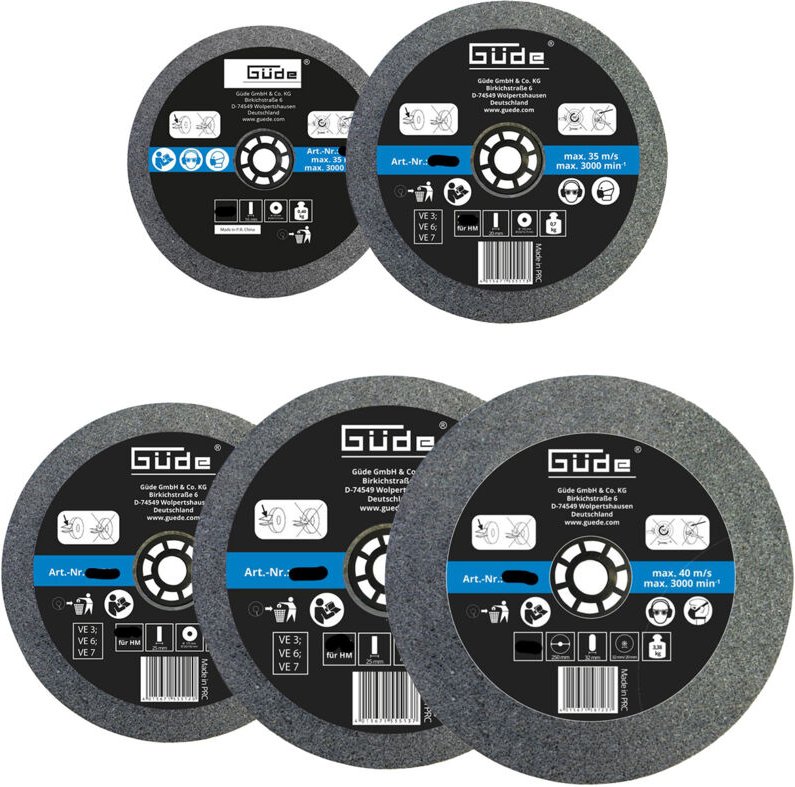 Güde Schleifscheiben (125 bis 250 mm) versch Körnungen Doppelschleifer Schleifer