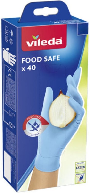 Thumbnail - Lot von 40 Handschuhen für Lebensmittelsicherheit Vileda Größe s-m