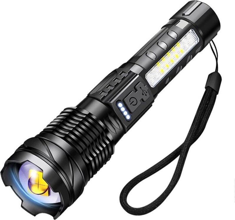 A76 Ultrastarke LED-Taschenlampe 20000 Lumen USB-wiederaufladbare Taschenlampe 7 Modi Taktische Taschenlampe mit Clip fü...
