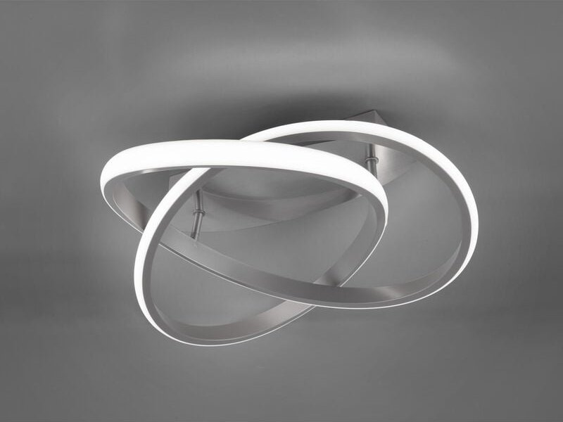 Thumbnail - Led Deckenleuchte course Silber mit Stufen Dimmer, 4000K Neutralweiß, ø 45cm