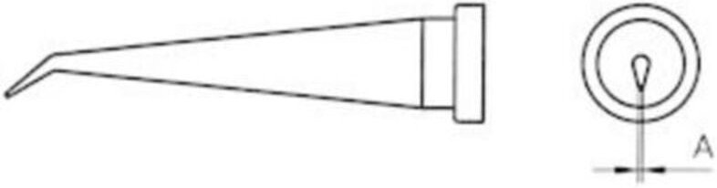 Weller - LT-1LX Lötspitze Langform, konisch, gebogen Spitzen-Größe 0.2 mm Inhalt 1 St.