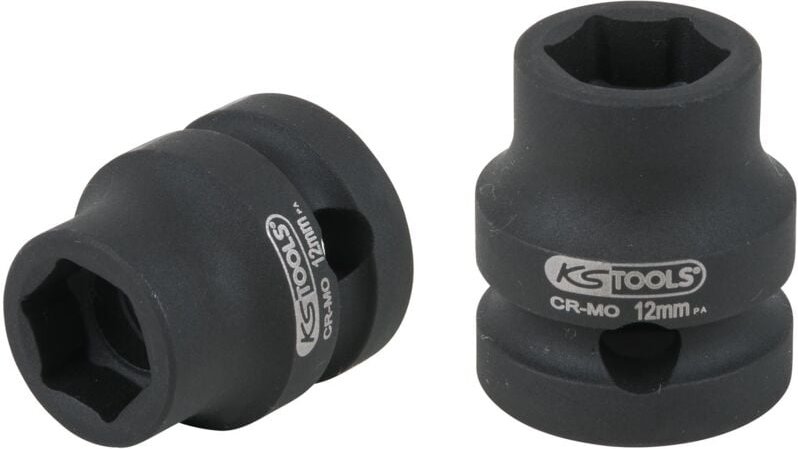 1/2' Sechskant-Kraft-Stecknuss, extra kurz, 12,0 mm