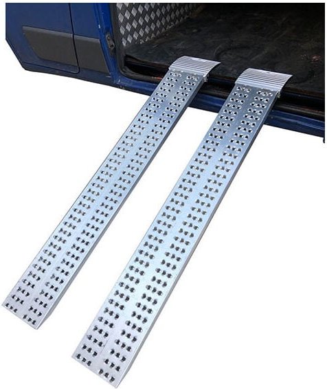 Motorradrampe 1.50m - Breite 200mm - Ladehöhe 383-430mm - bis 600kg Traglast pro Paar bei Achsenabstand 1250mm - als Ein...