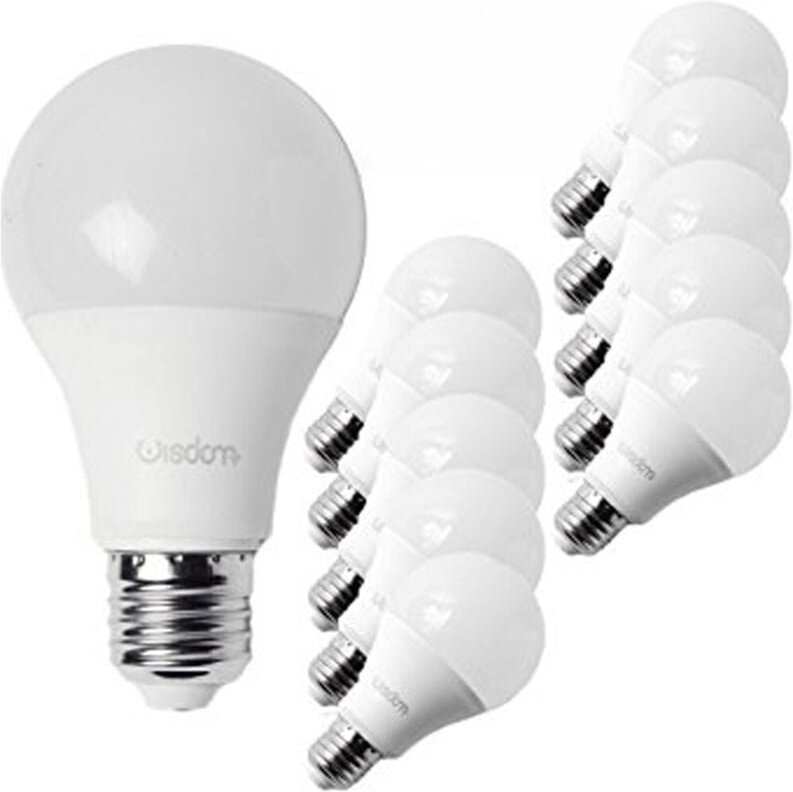 Trade Shop Traesio - Trade Shop - kit mit 10 led-lampen E27 12W kalt warm weiss licht klasse a -