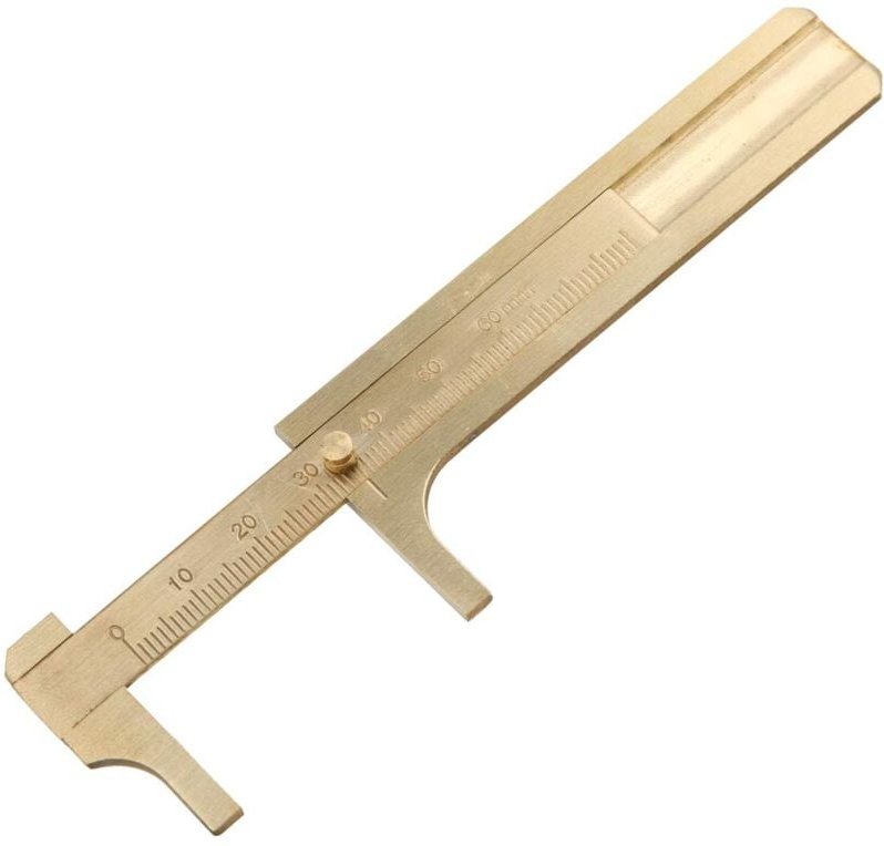 Messing-Messschieber, Edelstahl-Messschieber, Schiebemessschieber, Taschenmessschieber, Lineal, Messwerkzeug, Mini-Messi...