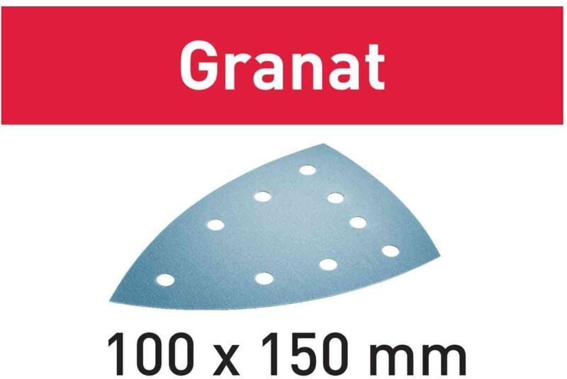 Schleifblatt stf DELTA/9 P220 GR/100 Granat, 100 Stück - Festool