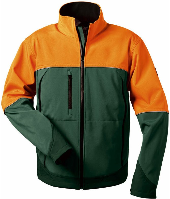 SANDDORN Waldarbeiter-Softshelljacke ELYSEE® grün/orange 22756-3 Gr. XL
