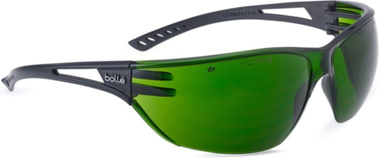 Bollé Safety - Bolle Schweißerbrille Slam - Schutzbrille mit Augenschutz nach EN166 und grüner Sichtscheibe, grün/schwar...
