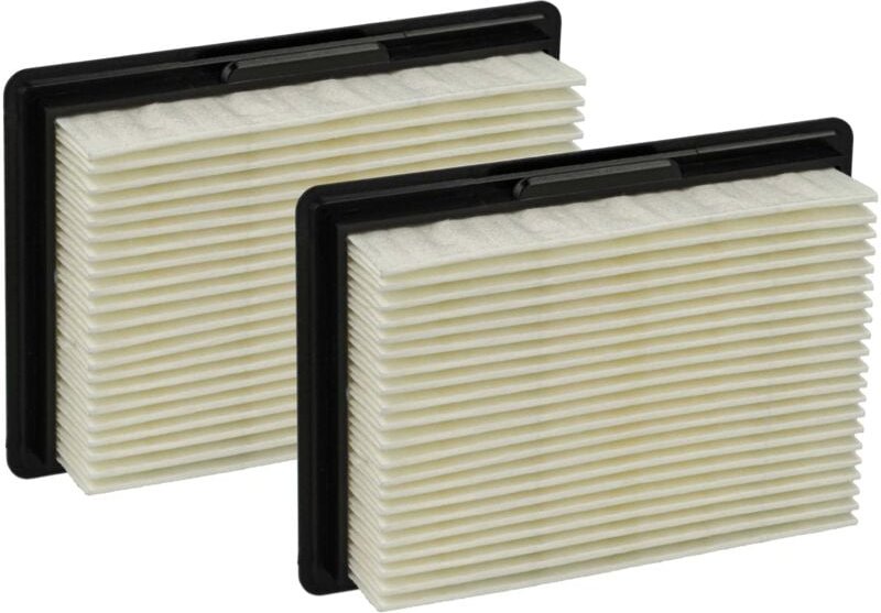 2x Flachfaltenfilter kompatibel mit Bosch EasyVac 12 3 603 CD0 000, 8 v li 3 601 JE3 000, gas 10, 12 Staubsauger - Filte...