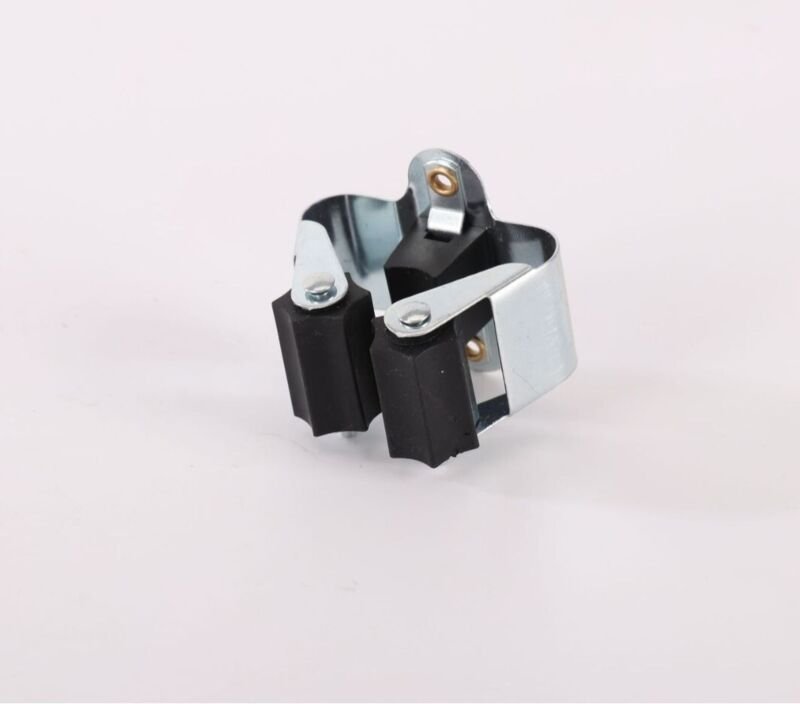 Wandmontierter Werkzeughalter, 20er-Set, keilförmig, Wandbesenhalter, Eisen und Polyresin, Klemmen, silber/schwarz