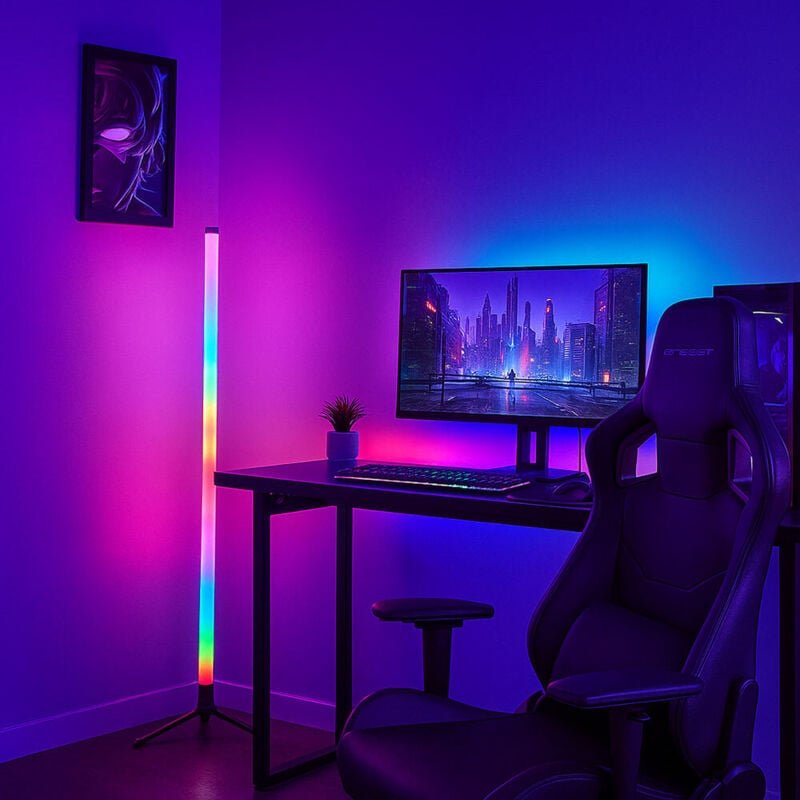 Globo Lighting - Stehleuchte Standlampe Wohnzimmerleuchte Regenbogen Fernbedienung usb rgb led