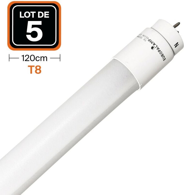 Europalamp - 5 Röhren Neon led 18W 120cm T8 Blanc Neutre 4500k Gamme Pro T8 18W 120cm T8 Blanc Neutre 4500k Gamme Pro